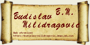 Budislav Milidragović vizit kartica